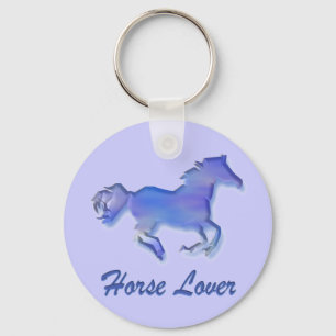 Horse Lover Blue Keychain