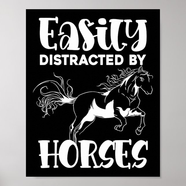 Horse Lover Equestrian Horse Riding Animal Funny H Poster (Front)