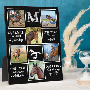 Horse Lover Equestrian Personalized Photo Collage Plaque