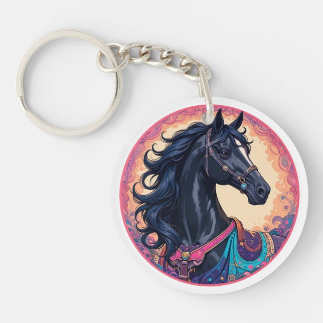 🖤 Horse Lover Gift For Everyday Essentials 🖤 Keychain (Front)
