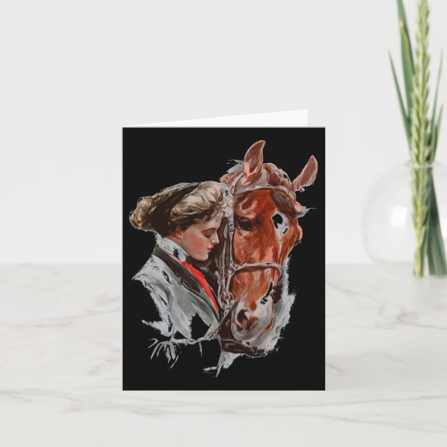 Horse Lover Gift For Girls Women Who Love Horses  Card (Front)