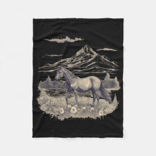 Horse Lover Gifts Women Teen Girls Wild Horse Art  Fleece Blanket