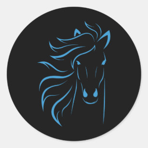 Horse Lover Gifts Womens Equestrian Men Horseback Classic Round Sticker