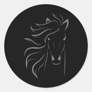 Horse Lover Gifts Womens Equestrian Men Horseback Classic Round Sticker