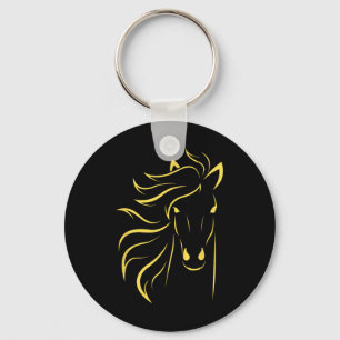 Horse Lover Gifts Womens Equestrian Men Horseback  Keychain