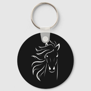 Horse Lover Gifts Womens Equestrian Men Horseback Keychain
