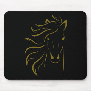 Horse Lover Gifts Womens Equestrian Men Horseback Mouse Pad
