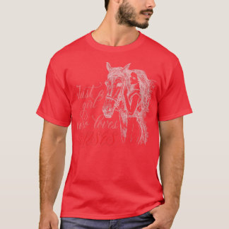 Horse Lover Girl Horse Riding Horse T-Shirt