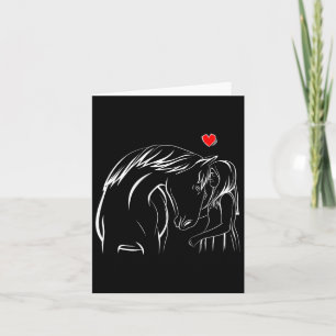 Horse Lover Girl Horseback Riding Women  Card