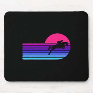 Horse Lover Horseback Riding Equestrian Retro Suns Mouse Pad