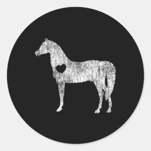 Horse Lover Horseck Riding Gift Shirt Classic Round Sticker