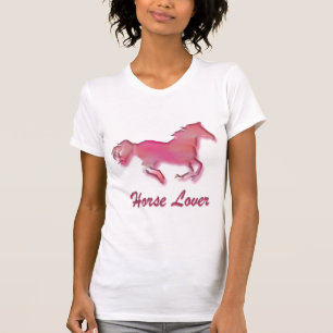 Horse Lover in Pink T-Shirt
