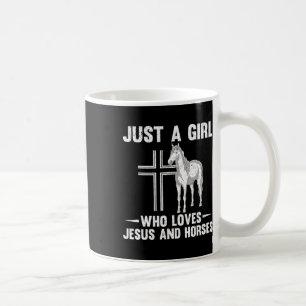 Horse Lover Jesus Devotee Equestrian Girls Women H Coffee Mug