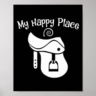Horse Lover My Happy Place Saddle Equestrian Teen Poster