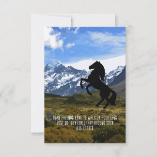 Horse Lover My Horse Is My Big Heart Thank You Card