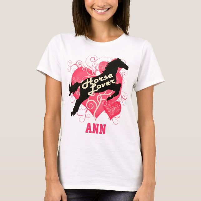 Horse Lover Personalized Ann T-Shirt (Front)