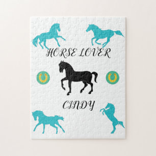 Horse Lover puzzle with personalized name.