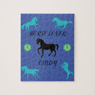Horse Lover puzzle with personalized name.