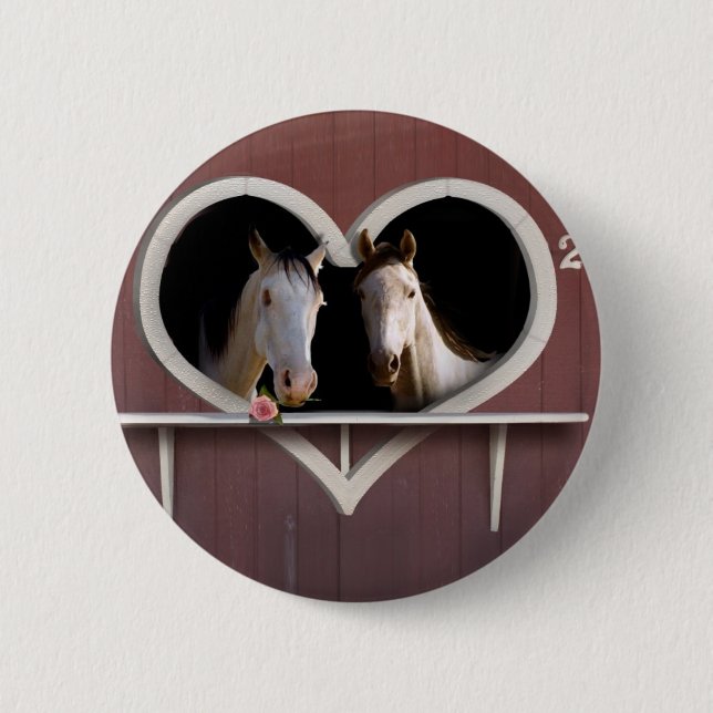 Horse Lovers 2 Inch Round Button (Front)