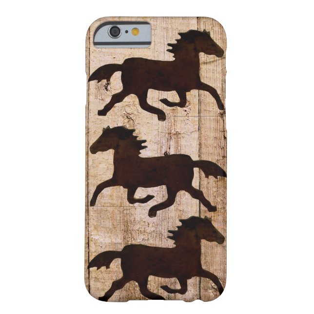 Horse Lovers Cowboy Rustic Wood iPhone 6 case (Back)