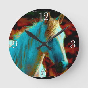 Horse-lover's Equine Animal-lover's Gift Round Clock