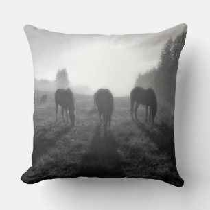Horse-lover's Equine Photo on a BC Ranch Throw Pillow