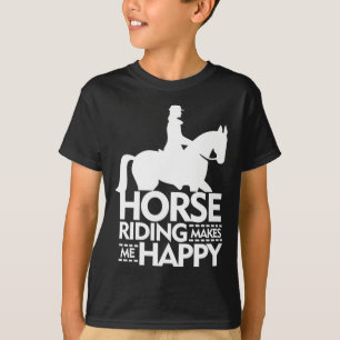 Horse Lovers Horse Riding Makes Me Happy Shirt