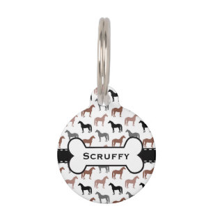 Horse Lover's Pattern Pet Tag
