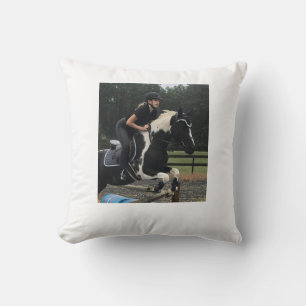 Horse lovers pillow with custom photo