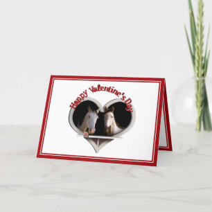 Horse Lovers Valentine Holiday Card