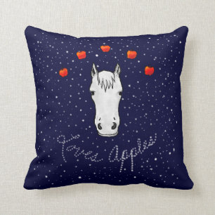 Horse Loves Apples Equine Therapy Throw Pillow