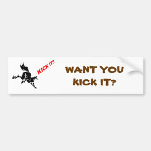 horse loves? to KICK IT! Bumper Sticker