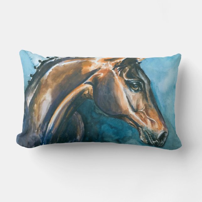 Horse Lumbar Pillow (Front)