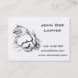 Horse Lying Down Illustration Business Card