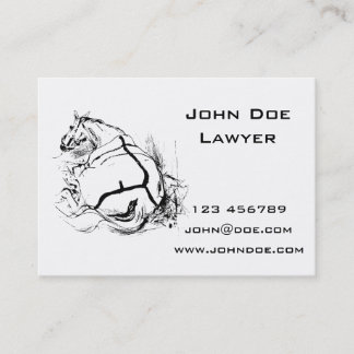Horse Lying Down Illustration Business Card