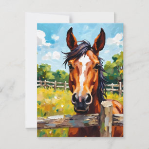 Horse Magnet Postcard