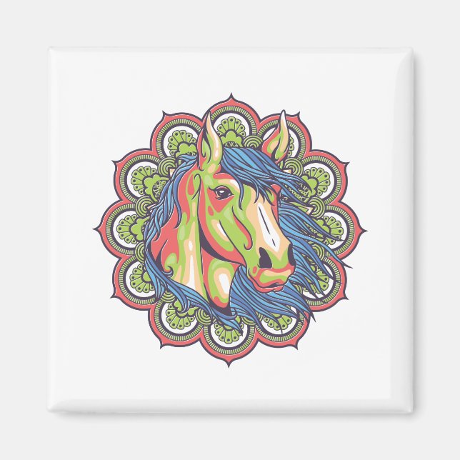 Horse Mandala Magnet (Front)