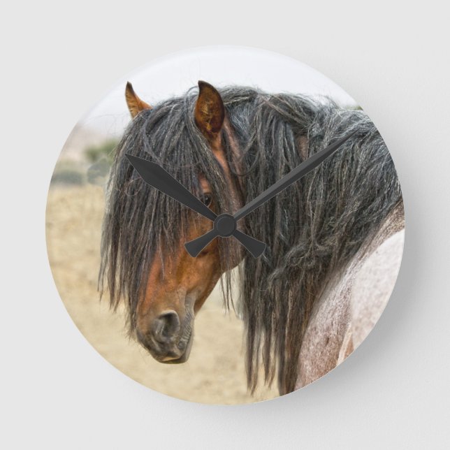 Horse Mane Round Clock (Front)