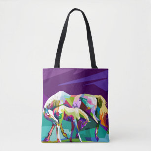 Horse Mare Colt Print Tote Bag