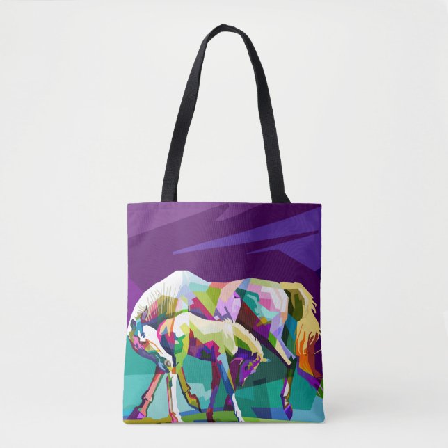 Horse Mare Colt Print Tote Bag (Front)