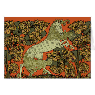 Horse Medieval Arts Crafts Art Nouveau