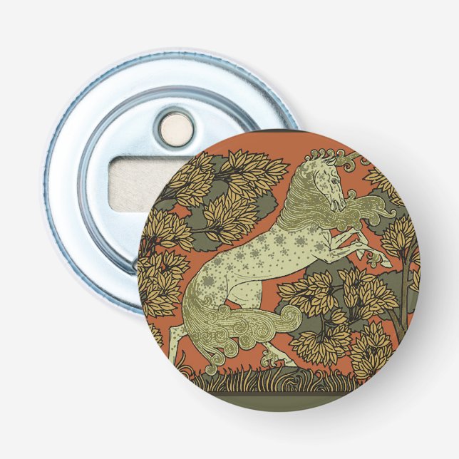 Horse Medieval Arts Crafts Art Nouveau  Bottle Opener (Front)