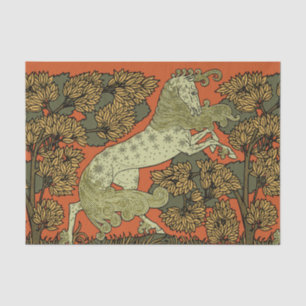 Horse Medieval Arts Crafts Art Nouveau  Tissue Paper