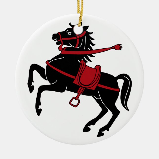 Horse Medieval Times Destiny Gifts Ceramic Ornament (Front)
