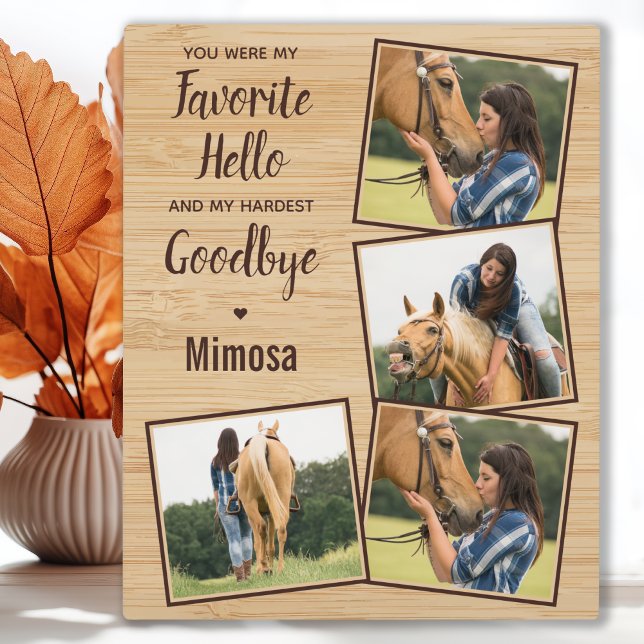 Horse Memorial 4 Photo Plaque (Creator Uploaded)