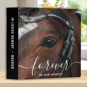 Horse Memorial Forever in our Hearts Photo Album Binder