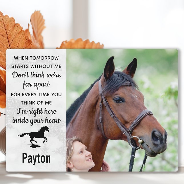 Horse Memorial Personalized Equestrian Keepsake Plaque (Creator Uploaded)