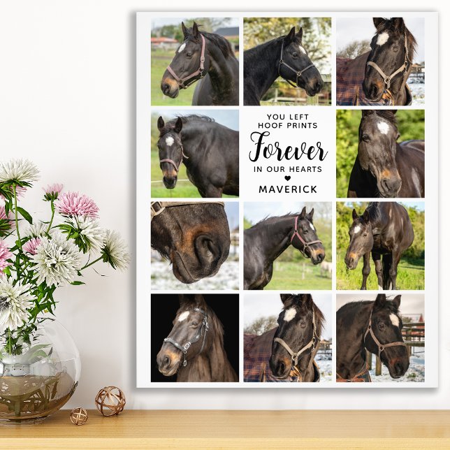 Horse Memorial Personalized Pet Photo Collage Print (Creator Uploaded)