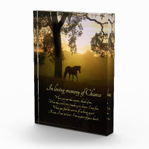 Horse Memorial Tribute Spiritual Beautiful Photo Block