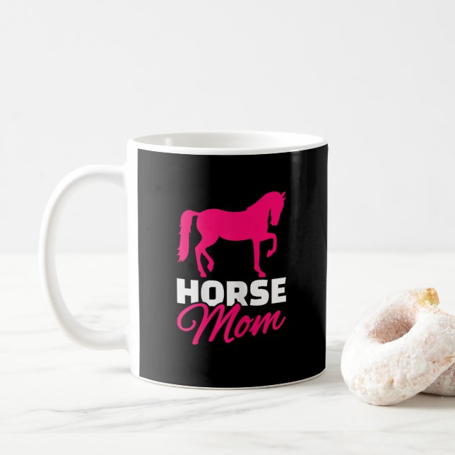Horse mom coffee mug (With Donut)